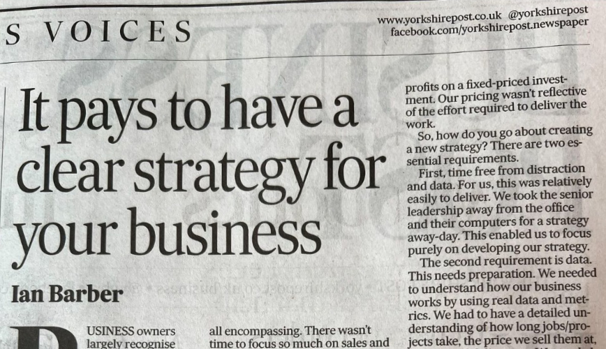 It pays to have a clear strategy for your business